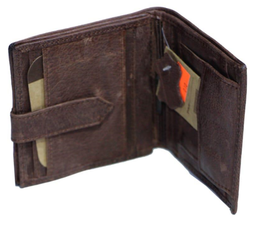 Picture of Men’s Classic Dark Brown Leather Bifold Wallet – Handcrafted