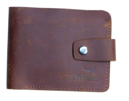 Picture of Men’s Tan Leather Bifold Wallet with Button Closure