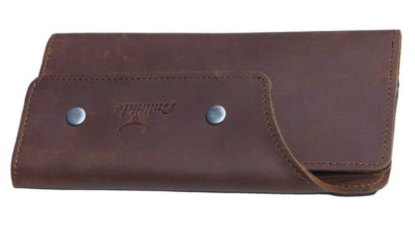 Picture of Bullhide Long Leather Travel Wallet – Brown Flap with Dual Button Closure