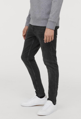 Picture of Men’s Slim Fit Washed Black Denim Jeans