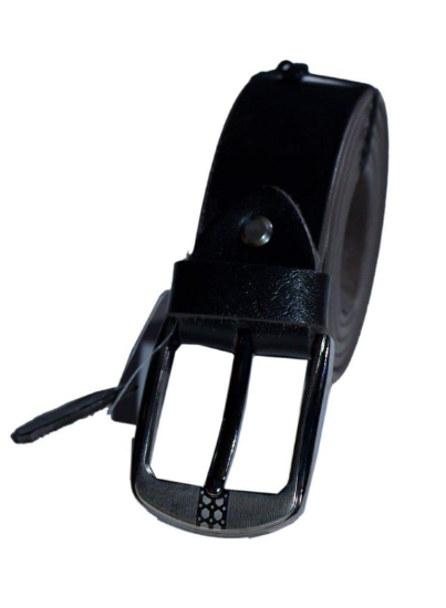 Picture of Men’s Classic Black Formal Belt with Polished Buckle